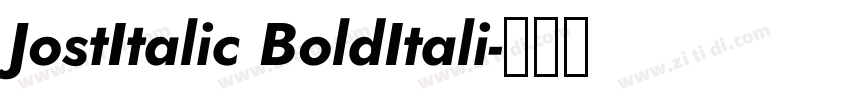 JostItalic BoldItali字体转换